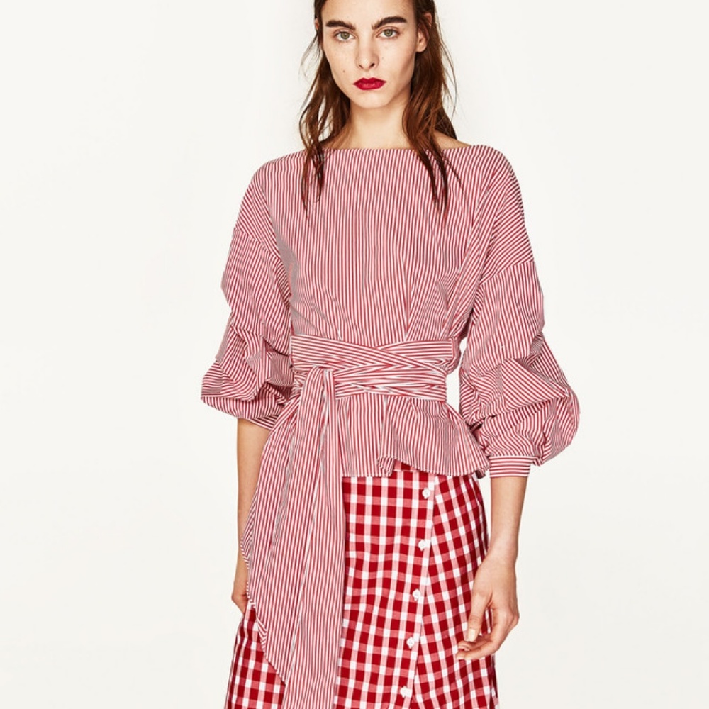 Striped Zara Wrap blouse